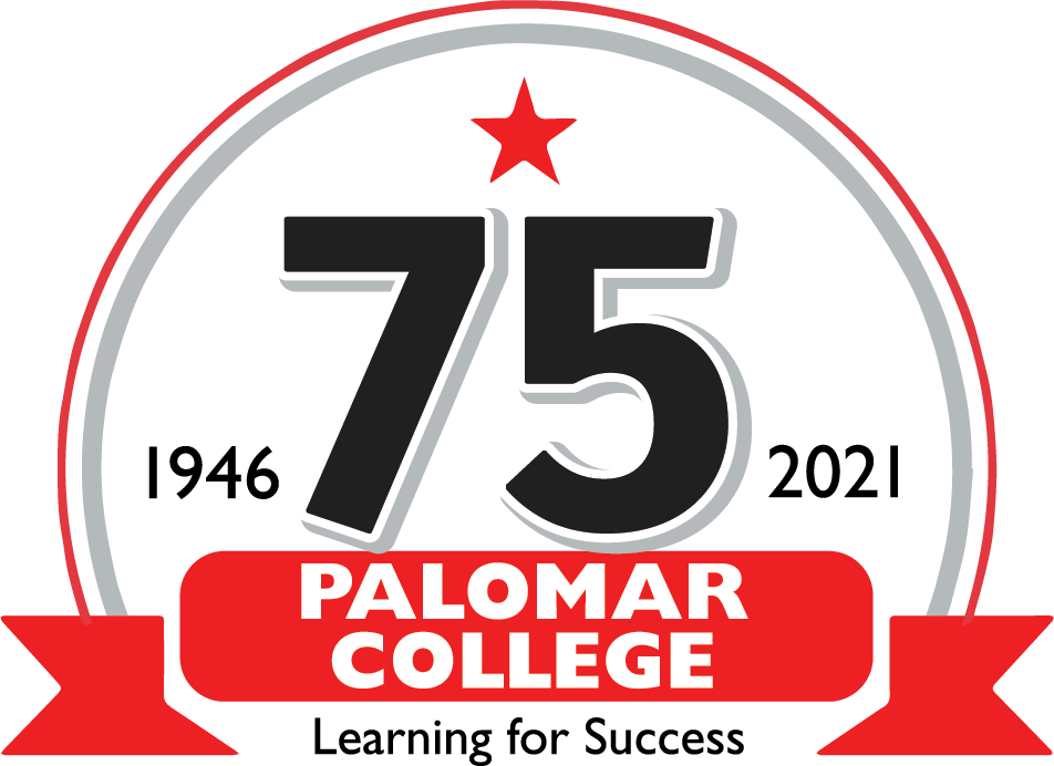 1946-2021, 75 years. Palomar College. Learning for Success