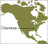 map of Cherokee territory in the early 19th century