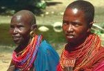 photo of two Masai women in traditional clothes