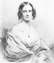 Picture of a portrait of Emma Darwin as a young woman