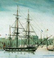 Picture of HMS Beagle, from an 1841 watercolor