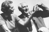 photo of Mary and Louis Leakey in the early 1960's