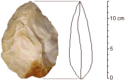 photo of an Acheulean hand ax