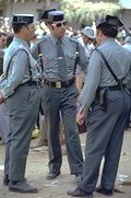 photo of three Spanish policemen in uniform