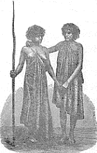 19th century print of two Australian Aboriginal women