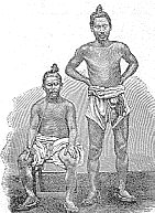 19th century print of two Korean men