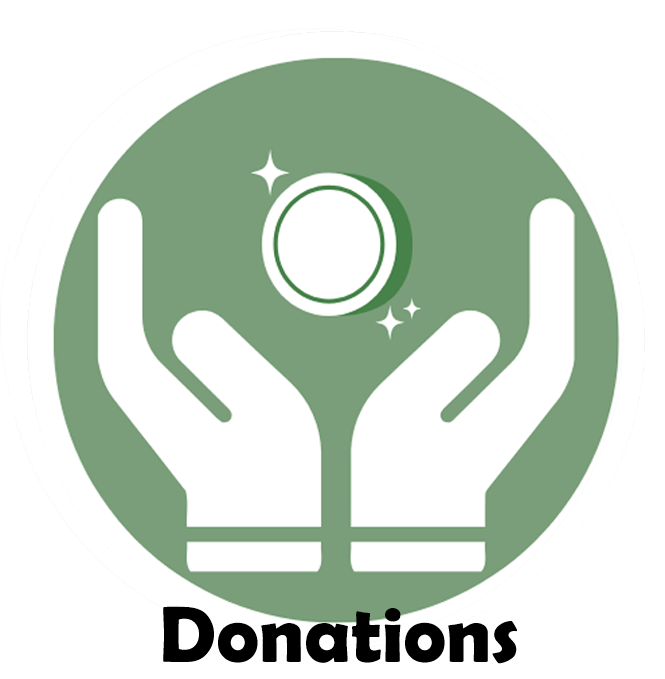 Logo image that leads to donations page