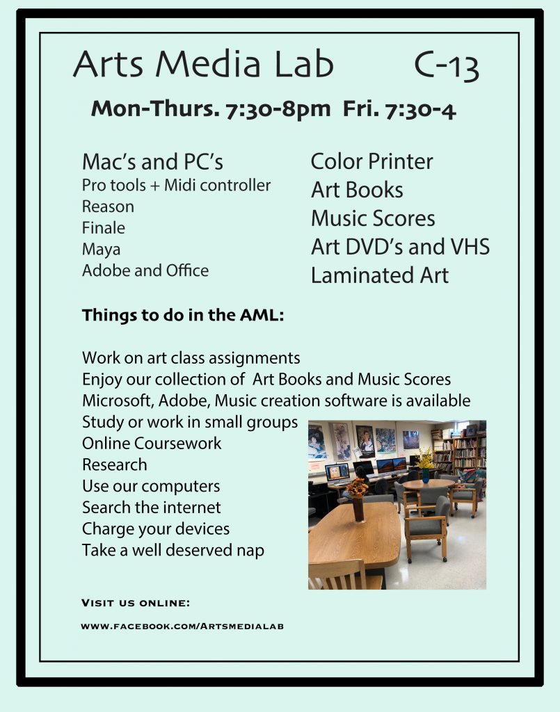 Arts Media Lab flyer