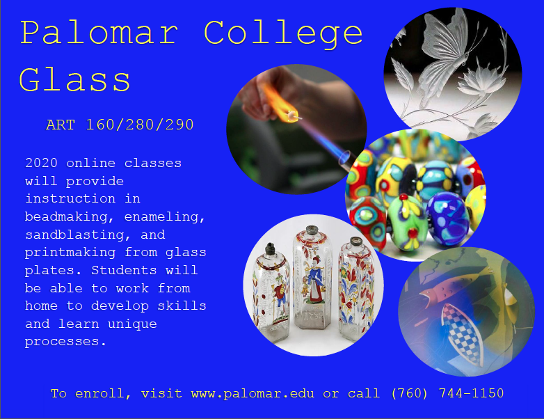 Fall Glassblowing classes at Palomar College Palomar Arts Media Lab