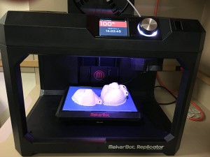 Split heart model on Replicator printer