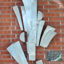 Steel abstract sculpture