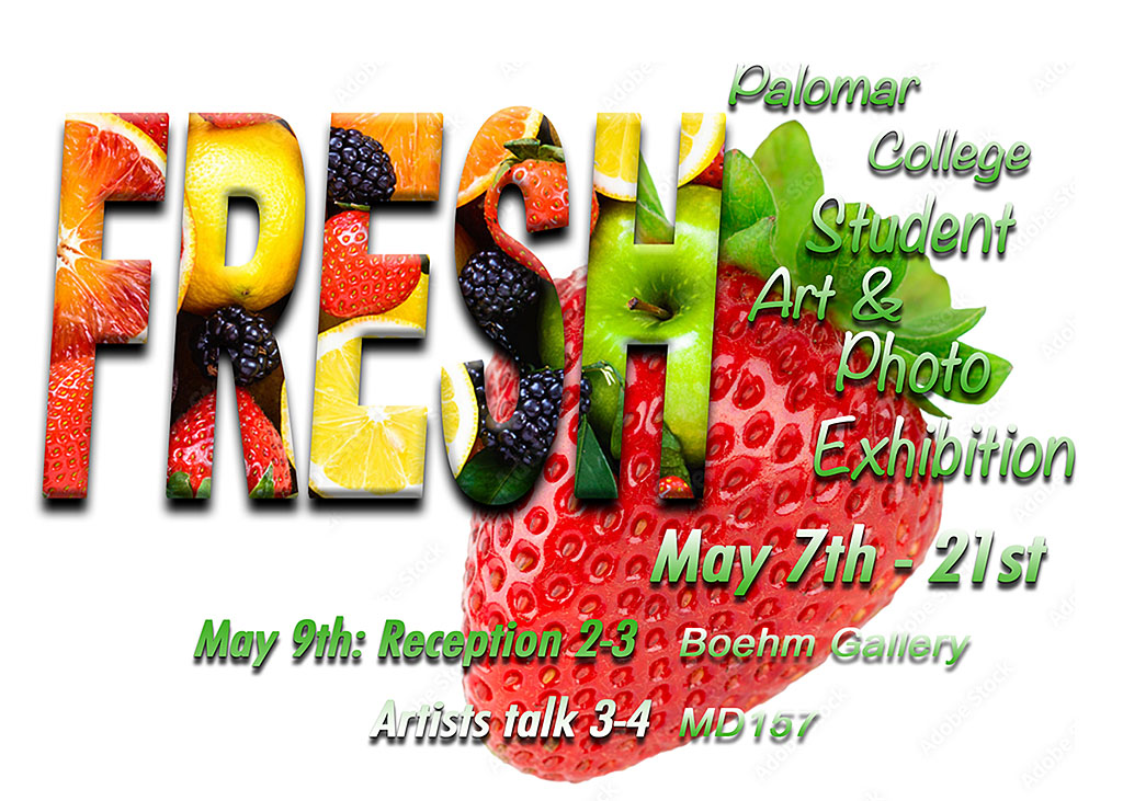 Fresh, student art exhibition announcement card