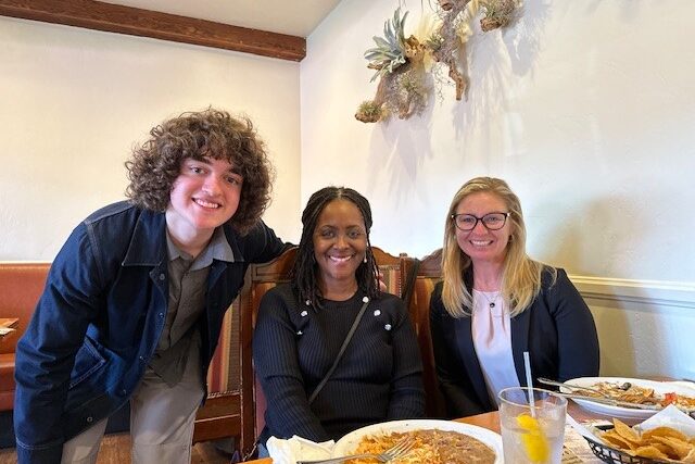 Palomar students meeting with Judge Terrie Roberts during a Pathway to Law program.