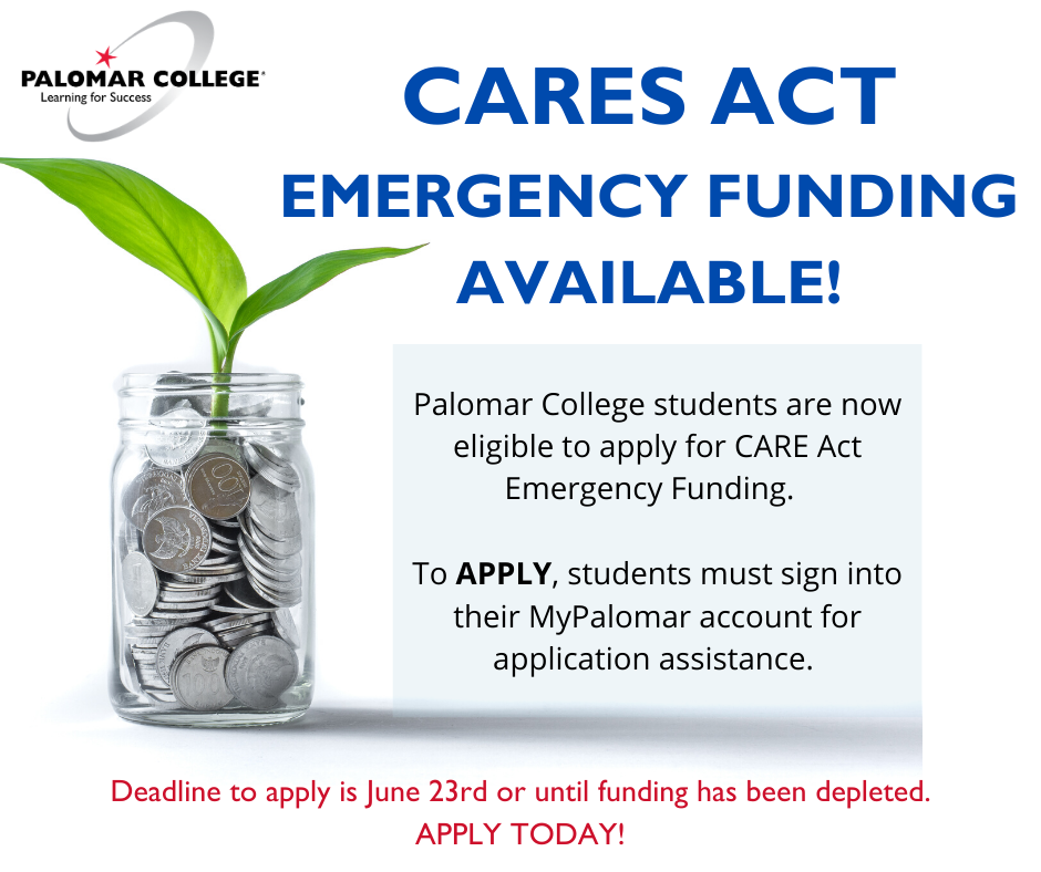 CARES Act Emergency Funding Palomar College Camp Pendleton
