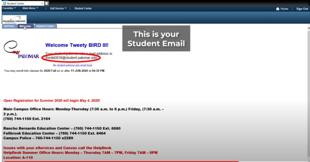 How do I find my student email?