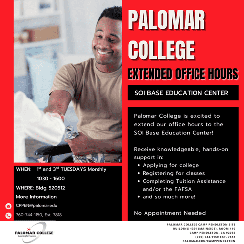 A man in military gear shaking hands with a professional.