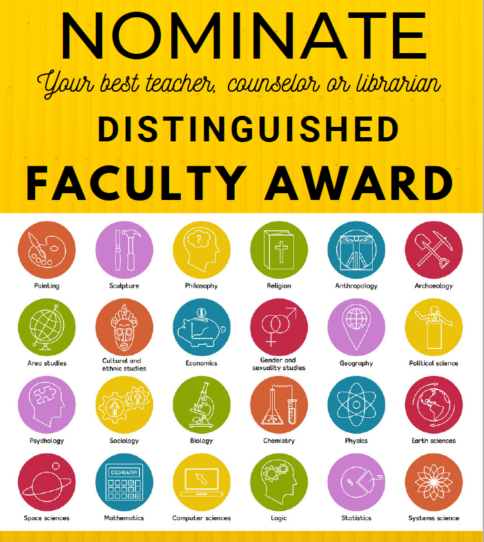 Nominate your best teacher, counselor, or librarian