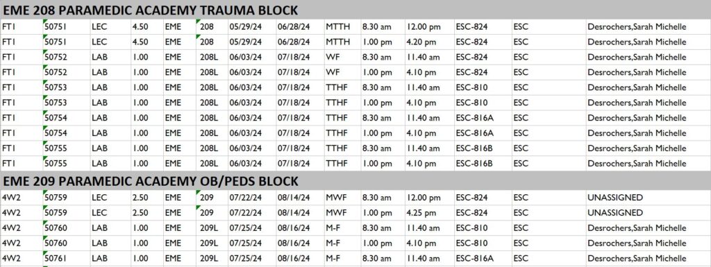 EME Summer 2024 program