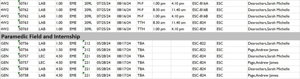 EME Summer 2024 program