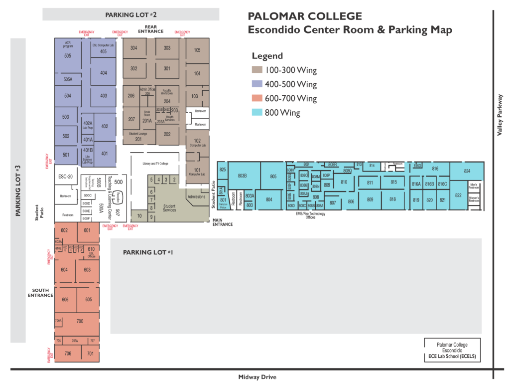 Escondido Education Center Map