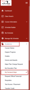 How to View your Major