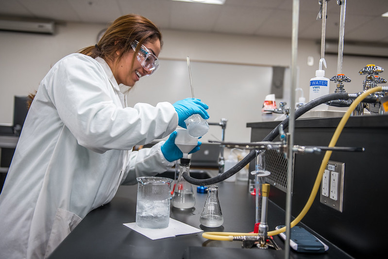 Student attends a Fallbrook Education Center Chemistry class