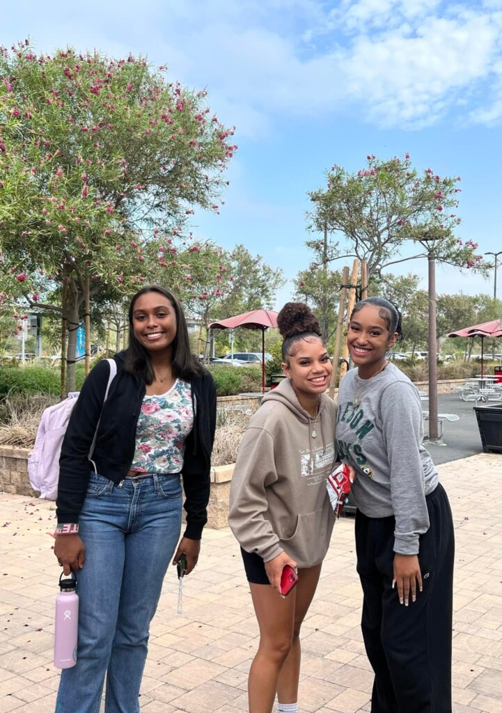 Three students at the Fallbrook Education Center