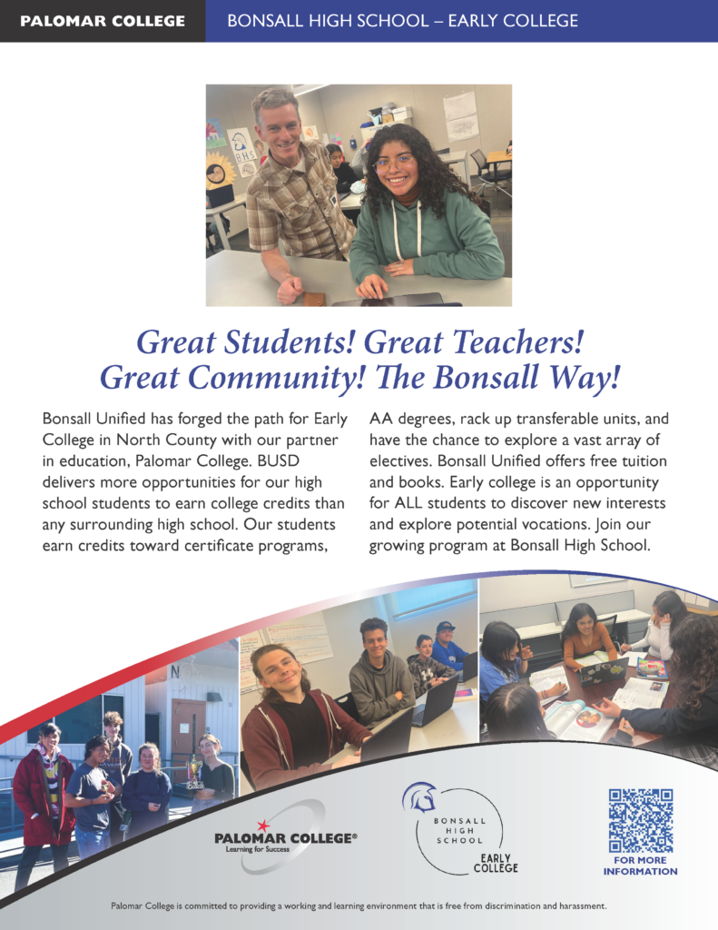 Bonsall Earch College Program