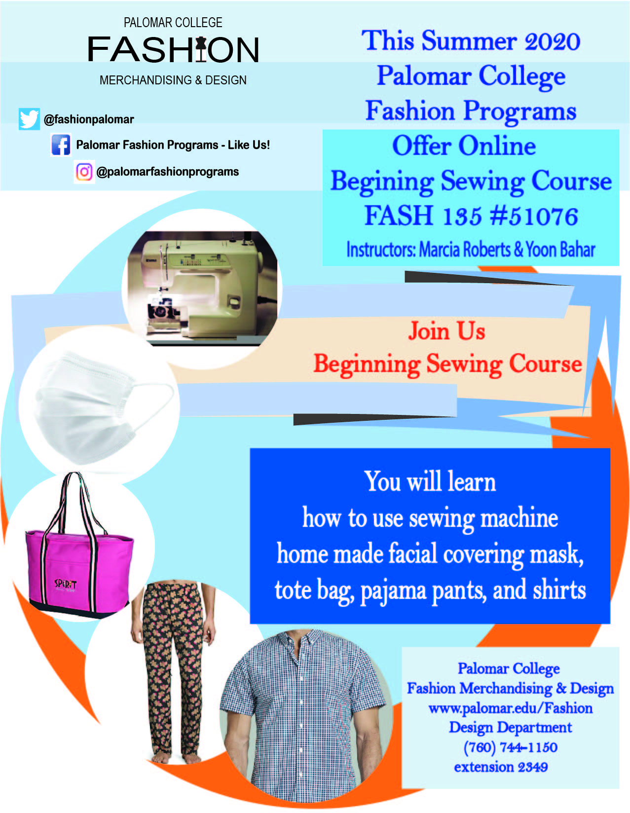 FASH 135 begining sewing class