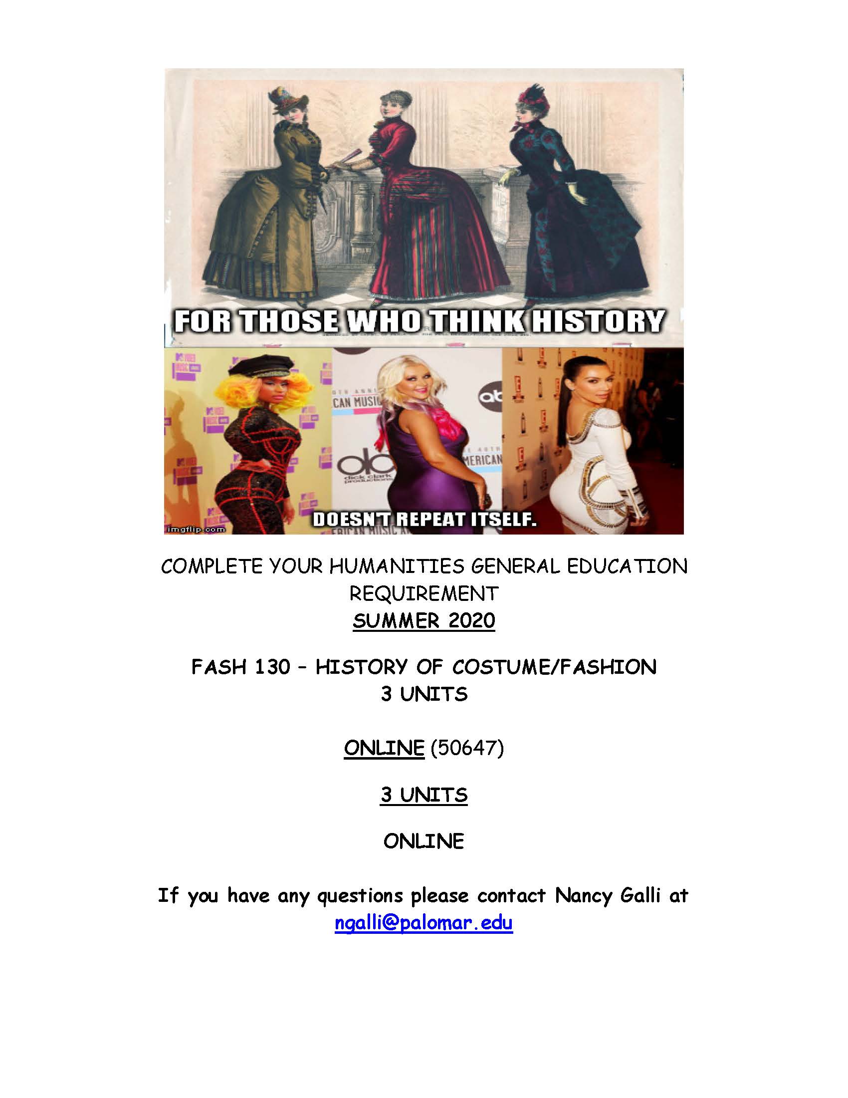 FASH 130 summer flyer