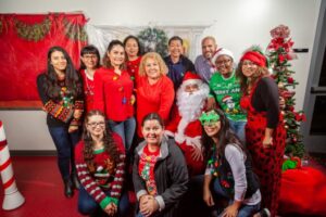 The Palomar College Foster Youth Staff at a Holiday Event