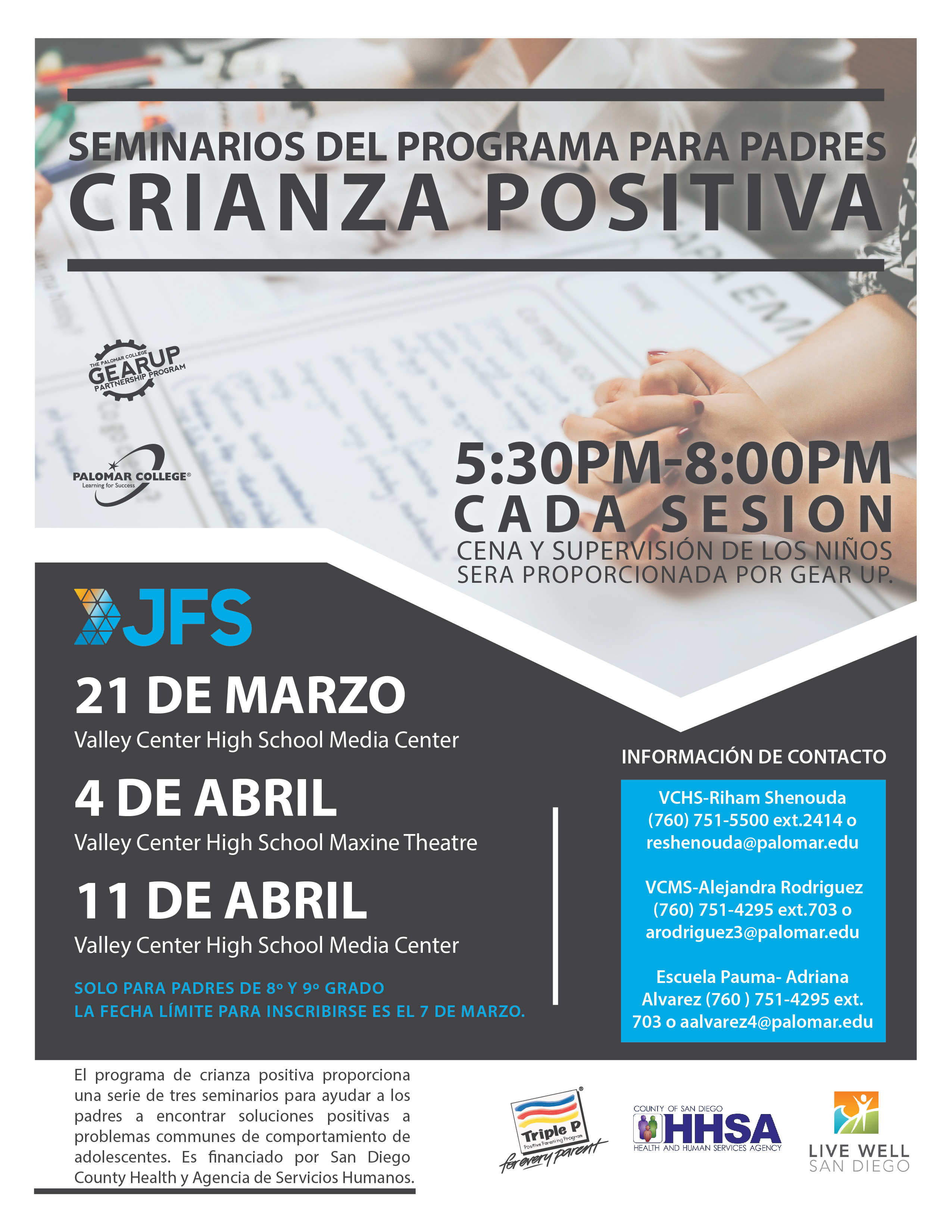 Teen Positive Flyer Spanish