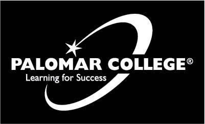 Palomar College - 1-Color Logo, Solid, Reversed