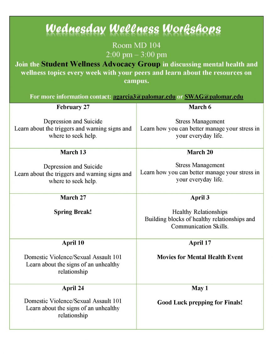 Wed Wellness Workshop flyer