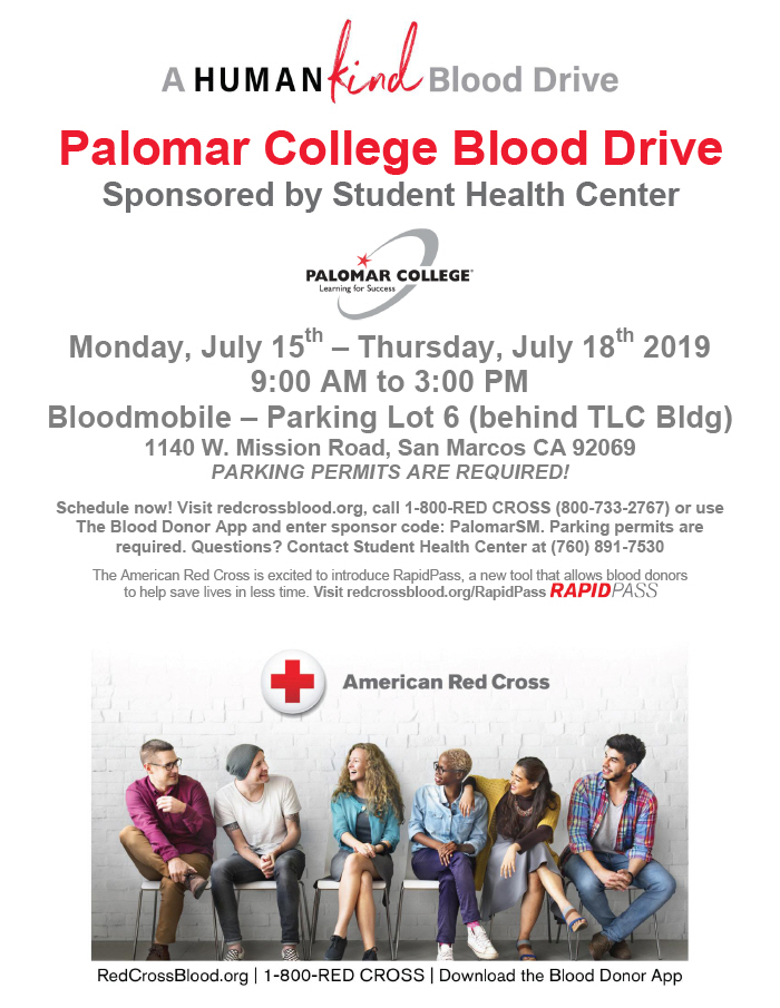July Blood Drive flyer