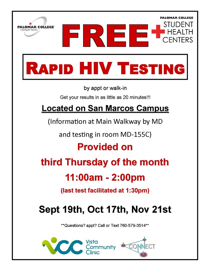 HIV Testing flyer San Marcos