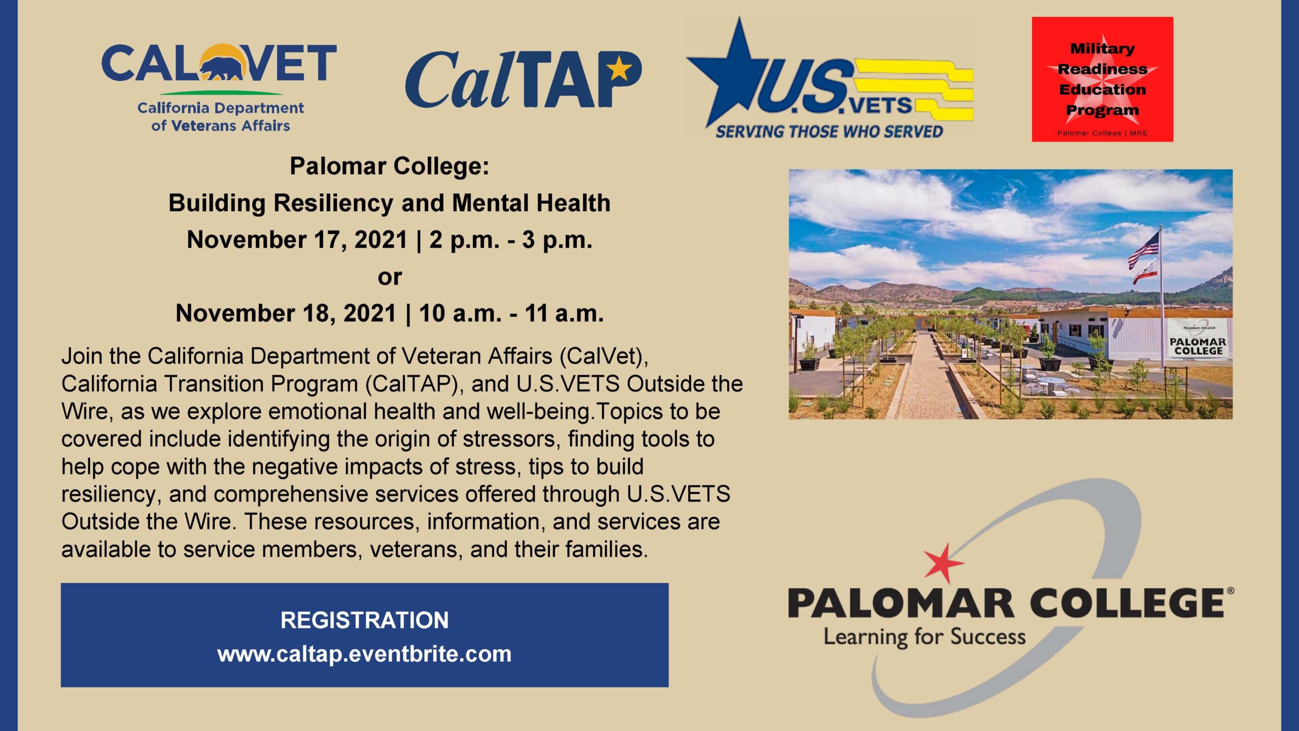 Building Resiliencey & Mental Health events on Nov. 17 & 18