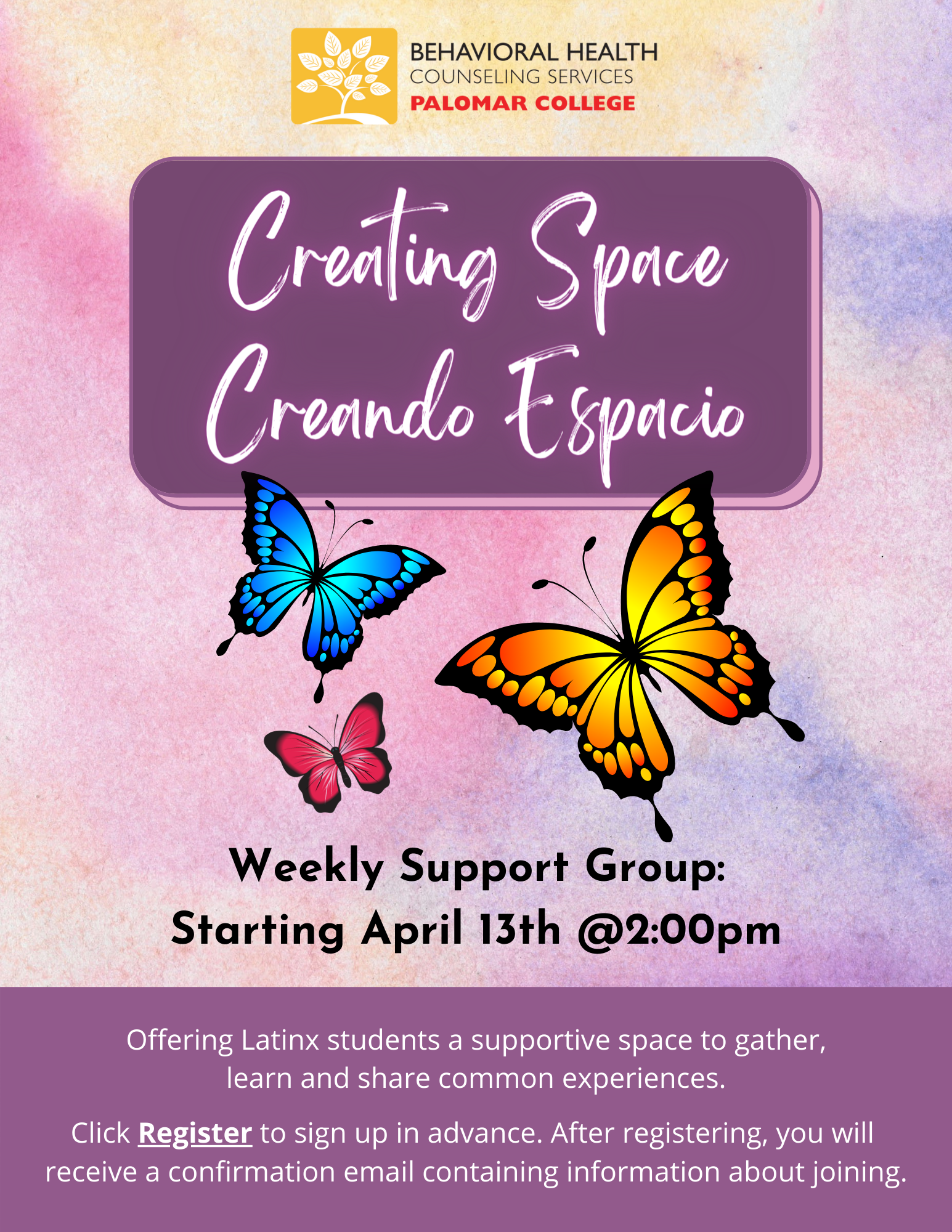 Creating Space/Creando Espacio Weekly Support Group
