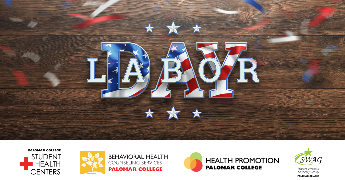 Wood background with Labor Day text