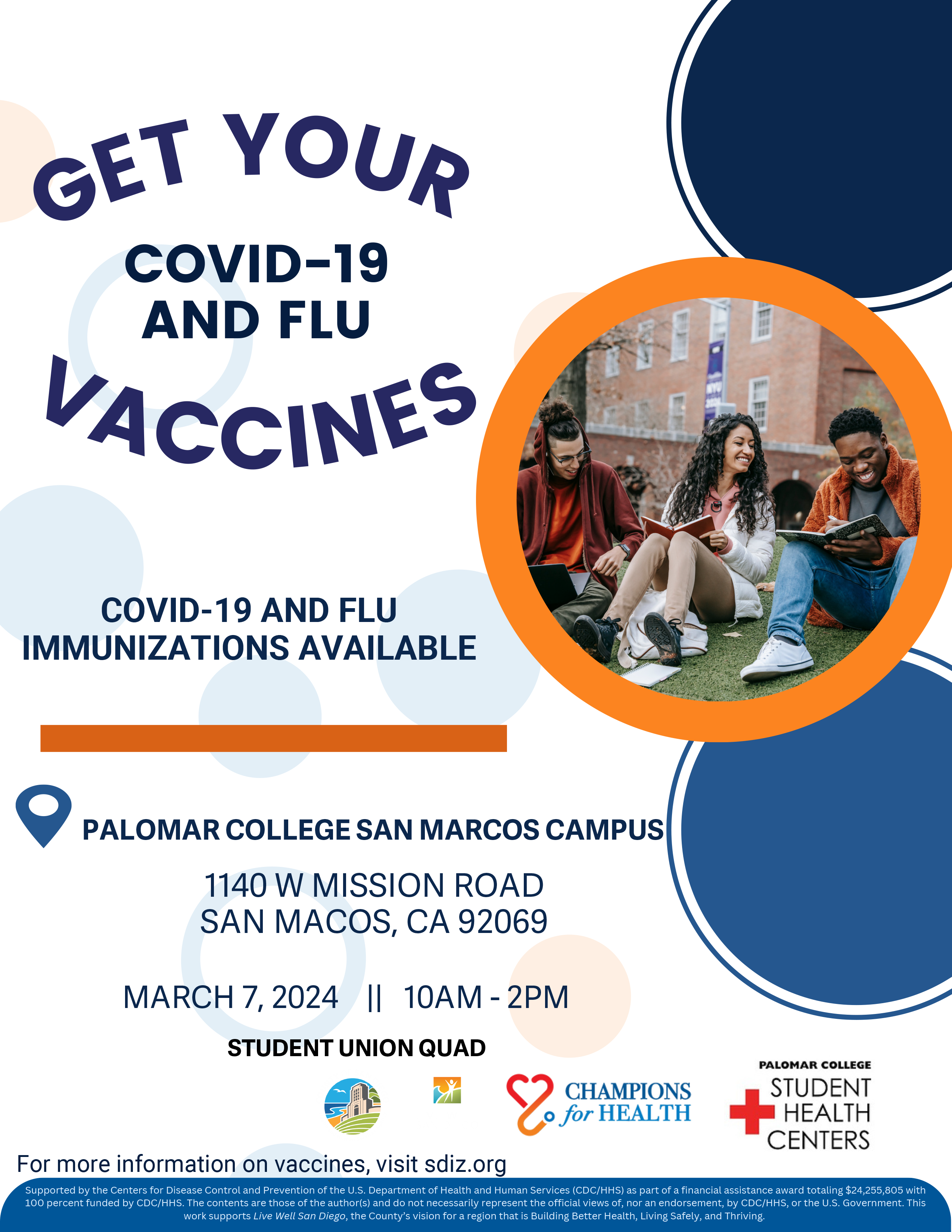 Vaccination Event at San Marcos campus 3/7/24