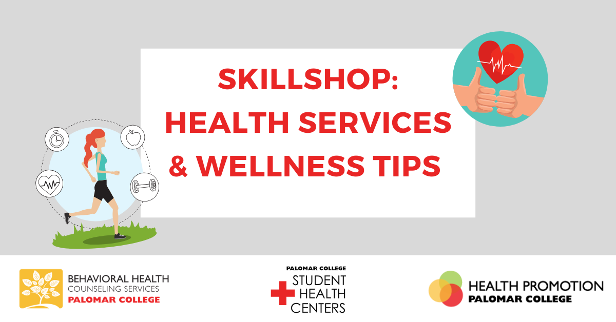Skillshop banner with text: Health Services and Wellness Tips