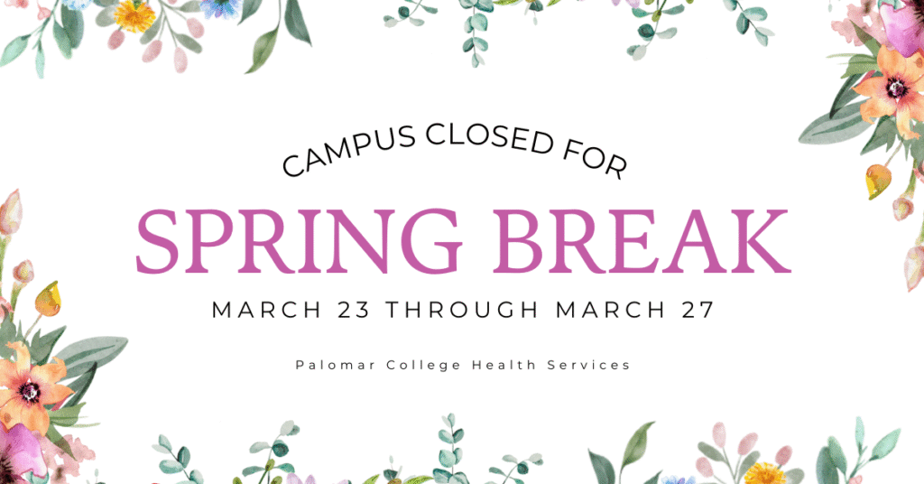 Flower banner background with Spring Break closure details