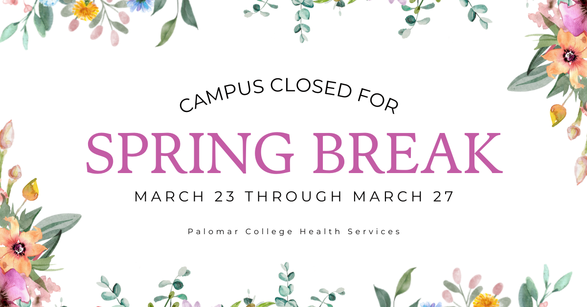Flower banner background with Spring Break closure details