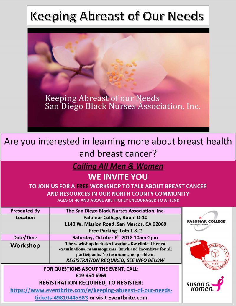 Breast Health Workshop flyer