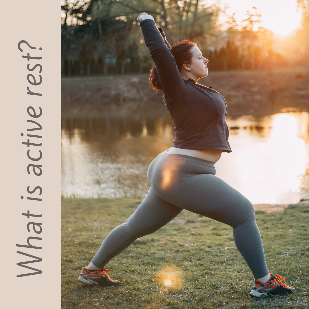 Image of person stretching with "What is active rest?"