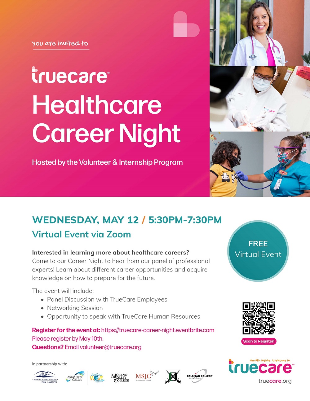 Healthcare Career Night flyer