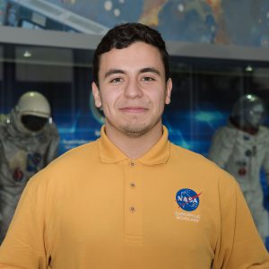 Corey Fraga on Feb. 16, 2018 at the Johnson Space Center. Photo courtesy of NASA