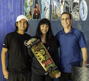 Cali Strong owners, Jim and Jenn Stroesser, and ambassador and pro skater Lance Lynn.