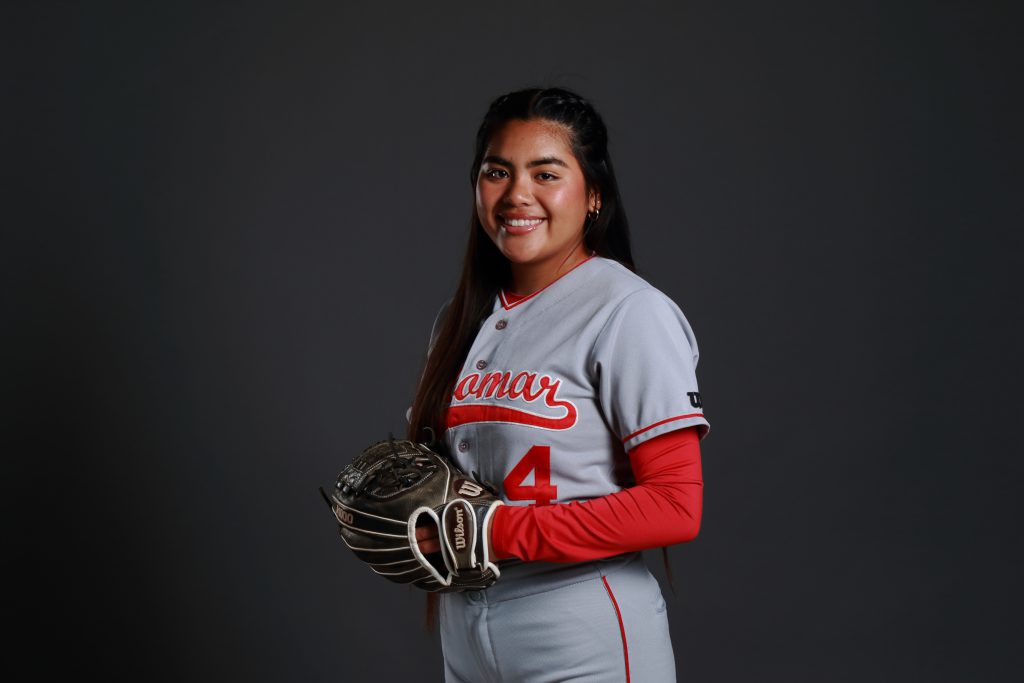 “I was kind of like stressed out because this is my third year and it’s my last final year to play softball here,” Alyssa Domnigo said, who is a nursing major at Palomar. (Giovanni Vallido/IMPACT Magazine)