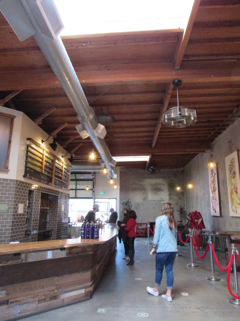 The view of Newtopia Cyder's tasting room at the entrance in Scripps Ranch. (Nick Ng/IMPACT Magazine)